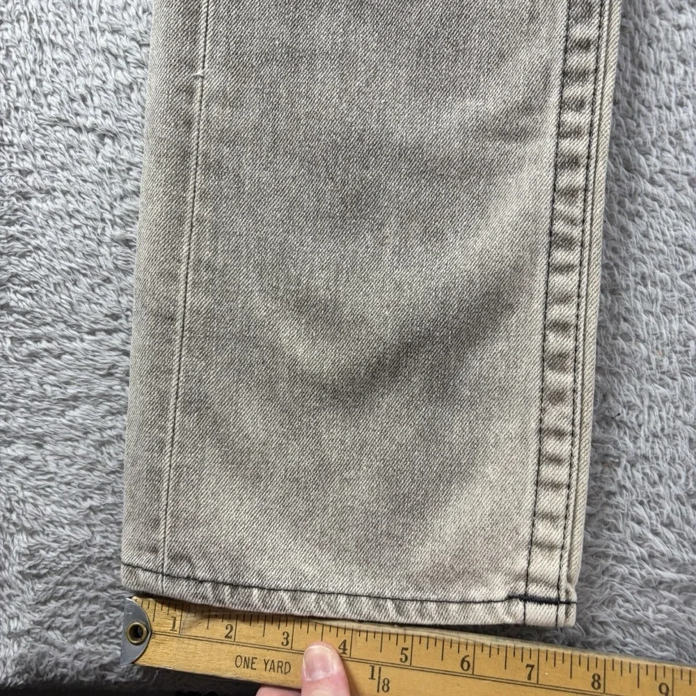True Religion Handpicked Straight Jeans Mens 28 Gray Acid Wash Back Flap Ombre